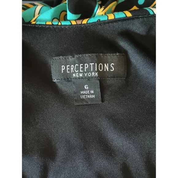 Perceptions New York Boho Dress Women's Size 6 Classy Soft Flowy - Picture 2 of 6